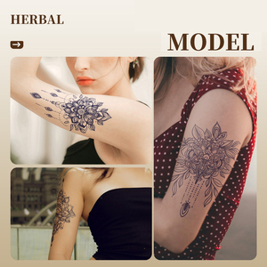Vegetarian Flower Butterfly Temporary <b>Tattoo</b> Sticker Waterproof Lasting Juice <b>Paper</b> Decal for Semi Permanent Body Art Use - Product Image 4