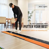 Tapis de putting de golf professionnel d'intérieur 3,6 m avec surface True Roll Green en nylon/TPR, modèle personnalisé pour l'entraînement à domicile