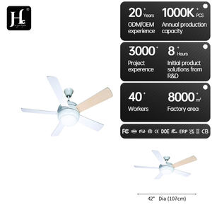 Ventilateur de plafond à 5 pales avec lumière, moderne, simple, intelligent, à économie d'énergie, pour la maison, vente chaude - Product Image 5