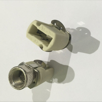 Douille de lampe en porcelaine G9 avec écrou en laiton