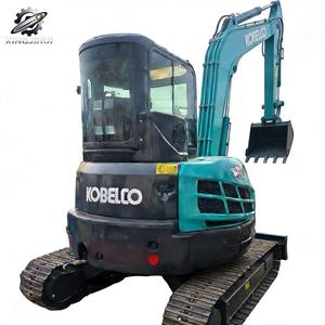 Mini-excavatrice Kobelco SK55 d'occasion, 5,5 tonnes, godet de 0,2 m³, marque japonaise d'origine, petite excavatrice sur chenilles pour travaux de construction, certifiée CE - Product Image 1