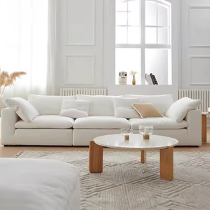 Ensemble modulaire sectionnel Cloud pour petits appartements, style droit, en tissu, design simple et décontracté, pour salon - Product Image 2