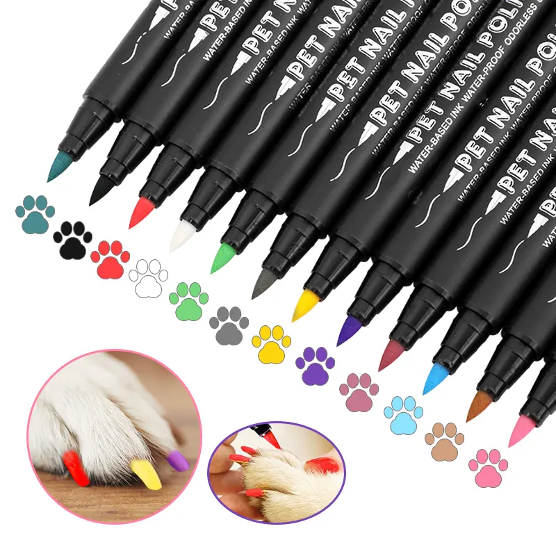 Migliore vendita toelettatura per animali domestici penna per smalto per animali domestici fornitura all'ingrosso Nail Art Pen toelettatura per animali domestici