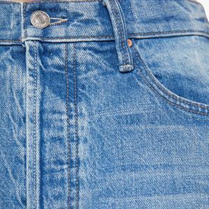 กางเกงยีนส์ขาสั้นทรงหลวมแบบฟอกสีสำหรับผู้หญิง สไตล์คลาสสิก สีน้ำเงิน ขายส่งและรับสั่งทำ - Product Image 5