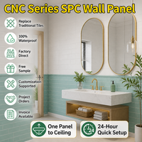 Panneau mural CNC SPC 4 mm, imperméable, ignifuge, effet marbre, rainuré, auto-adhésif, salon, chambre, douche, salle de sport, appartement