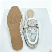 Nouvelles Mules en Cuir Grande Taille pour Femmes – Chaussures Plates Décontractées Tendance – Babouches d'Extérieur