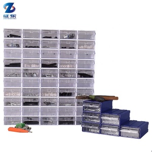 heavy duty transparent workshop hardware screw shelf storage plastic small parts drawer organizer