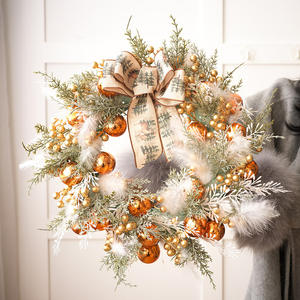 Guirlande de Noël artificielle faite à la main de 48 cm en gros, décoration suspendue pour porte d'entrée - Product Image 2