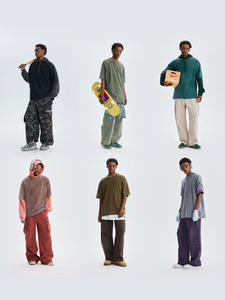 Pull tricoté oversize délavé, imprimé DTF, 230g, respirant, écologique, 100% coton, grande taille, pour homme, style vintage vieilli, logo personnalisé - Product Image 2