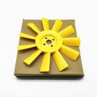 JOKA Austin Rover Mini Pièces Radiateur Système De Refroidissement Ventilateur En Plastique 12G2129 Haute Qualité Classique 11 Pales Jaune Morris Mini 5SET