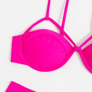 Maillot de bain deux pièces rose Racing Hot Girl Sxe <span class=keywords><strong>Photo</strong></span> Bikini personnalisé couverture complète Sexy Micro <span class=keywords><strong>Monokini</strong></span> - Product Image 2