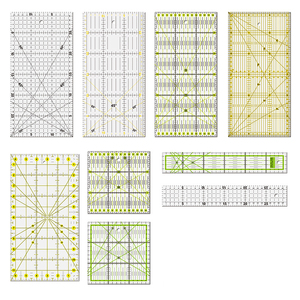Reglas de escala cuadrada acrílica profesional, plantilla de regla de acolchado, regla de corte de diseño de costura - Product Image 2
