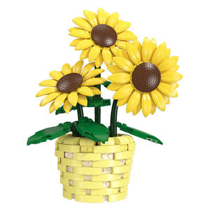 Juego de 465 Bloques de Construcción de Girasol en Maceta, Pétalos y Hojas Móviles, Ajustables en Múltiples Ángulos, Decoración para el Hogar, Regalo STEM para Niños - Product Image 1