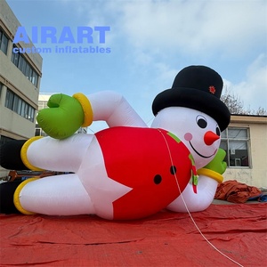 Büyük boy Xmas festivali dekorasyon maskot şişme büyük kardan adam, şişme kardan adam karikatür balon - Product Image 2