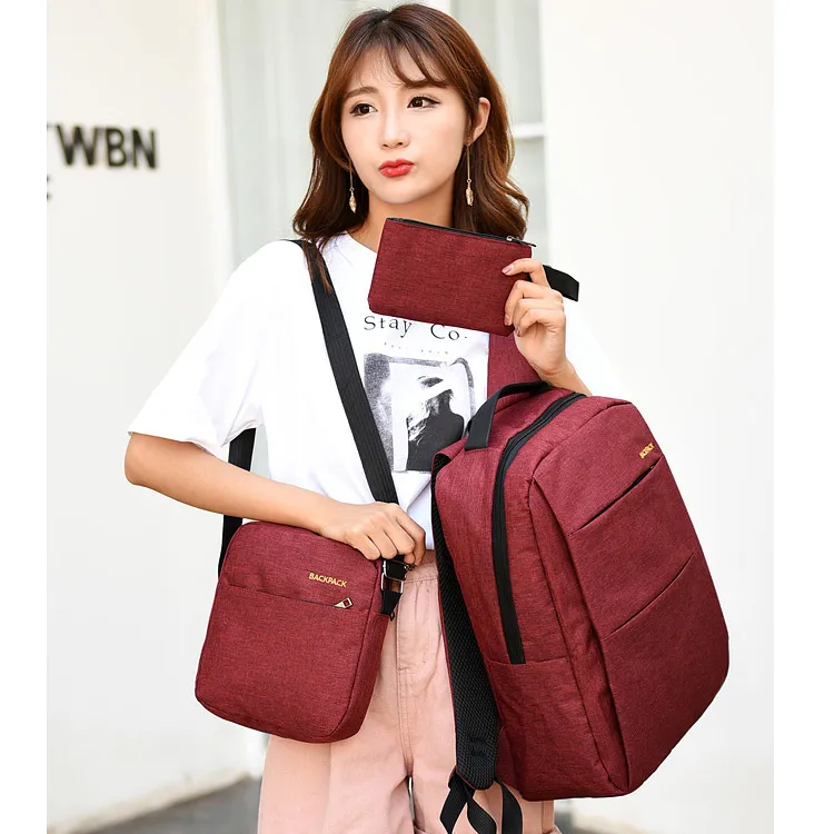Logo Custom Manufacturer Large Capacity Multi function Anti-theft USB Charging Briefcase Notebook Bags Business Laptop Backpack
