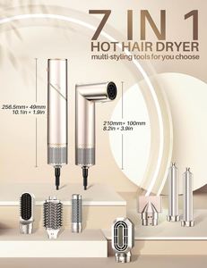 5 in 1 Electric LED Hair Styling Tools Auto Curler Hair Dryer Straightener Brush <b>Hot</b> Air Styler Household Hotel Outdoor Use - Product Image 3