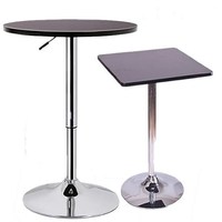 Meubles de comptoir de restaurant, table haute de bar moderne, table de bar réglable carrée et ronde, table de bar auto-service pour la vente en gros