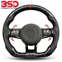 Volant en fibre de carbone forgé avec LED Rpm pour Volkswagen MK7 Golf 7 GTI MK6 GTD R GTS R-Line Tiguan Scirocco Passat Polo