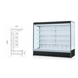 -18 zu-25 Celsius 2/3/4 tür boden montieren schaufenster flasche vertikale gefrierschrank kühlschrank für c shop - Product Image 5
