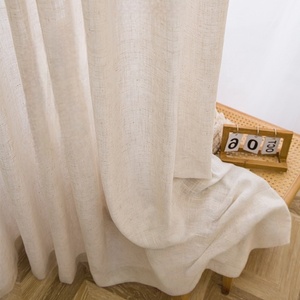 ستائر شفافة نصف معتمة من البوليستر والكتان بتصميم عصري من YCSP، ناعمة وقابلة للتنفس بمظهر الكتان - Product Image 4