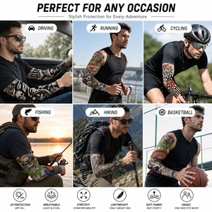 Maniche per Tatuaggi con Protezione UV, in Poliestere Elasticizzato Rinfrescante, per Ciclismo, Corsa, Pesca, Guida e Sport all'Aperto - Product Image 3