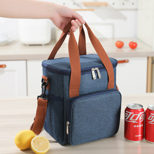 Sac à déjeuner isotherme à double compartiment, étanche, avec bandoulière réglable pour le travail et les pique-niques - Product Image 4