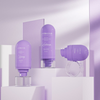 Flacon pompe sans air en plastique, forme dôme unique, pour produits de soin, lotion, crème, écran solaire, sérum, gel