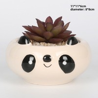 Pot de fleurs succulentes Zakka le plus vendu, pot en céramique de dessin animé, petit mini pot artisanal, accessoire de jardinage