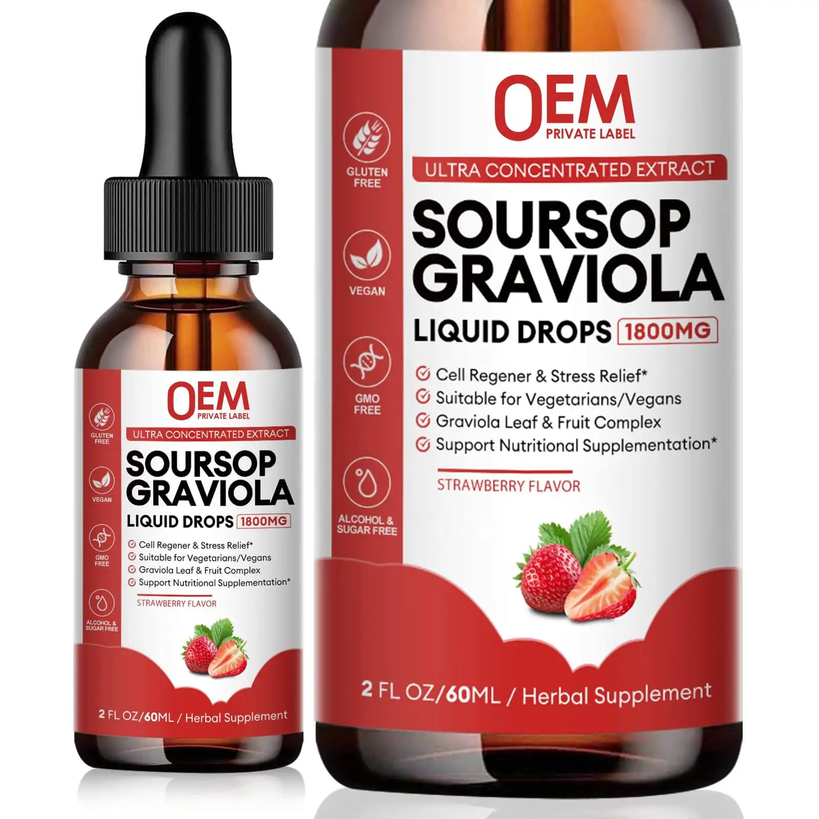 OEM Organic Soursop Graviola Leaf Extract Supplement Graviola Soursop Oil Liquid Drop for Immune Support and Digestion