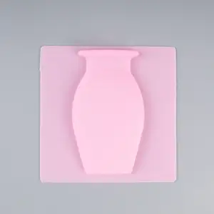 bình phòng tắm Suppliers-Tường Ma Thuật Rõ Ràng Hoa Silicone Bình Chân Không Ổn Định Sucker Silicone Flower Vase Cho Tủ Lạnh Và Phòng Tắm