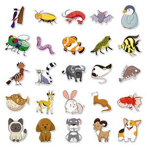 100pcs nhà máy bán hàng Kawaii gốc Stick hình động vật sticker cho máy tính xách tay cup Tạp Chí Sticker - Product Image 3