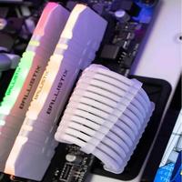 Kabel Ekstensi Daya Berselubung 24Pin ATX CPU 8Pin 4+4Pin Kartu Grafis GPU PCIe 8-Pin 6+2Pin GPU 6Pin untuk Motherboard Putih Penuh