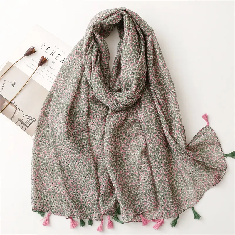 Japon Corée du Sud doux coton lin sensation foulard en soie polyester châle voyage protection solaire serviette de plage femme Hijab