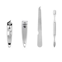 Kit de manucure portable en acier inoxydable 7 pièces, outils de soin des ongles avec étui en cuir PU