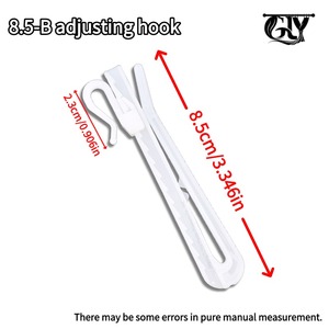 Ensemble de <span class=keywords><strong>crochets</strong></span> de <span class=keywords><strong>rail</strong></span> en plastique blanc POM, <span class=keywords><strong>crochets</strong></span> de rideau en plastique avec ajusteur durable - Blanc - Product Image 2