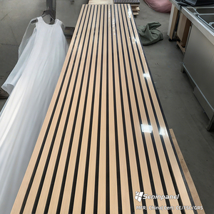 Pannello Acustico Decorativo 3D in <span class=keywords><strong>Legno</strong></span> e MDF, Pannello a <span class=keywords><strong>Doghe</strong></span> Ondulate Flessibili e Curvabili - Product Image 2