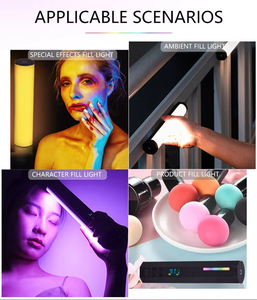 W200 Lumière Mini RGB <span class=keywords><strong>Tube</strong></span> Lumière De Poche led Photographie Bâton Vidéo Remplissage Lampe Magnétique 2500-9000K pour Vlog <span class=keywords><strong>Youtube</strong></span> - Product Image 6