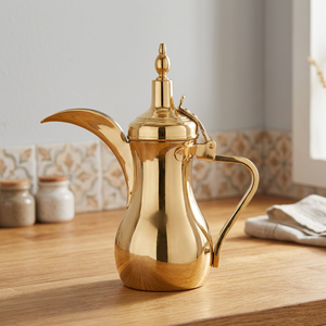 Cafetière arabe de luxe en or, cylindrique, écologique, passe au lave-vaisselle - Product Image 2