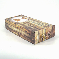Juego de Cajas de Envío para Cosméticos con Acabado Mate y Diseño de Madera Colorido, Hechas con Materiales Reciclados