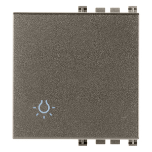 Metal Light <b>Switch</b> Button 4.46x4.9x2.23 Cm With Symbol Wall Mounted - Product Image 1