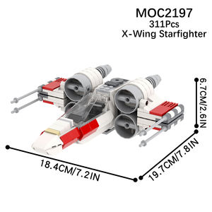 MOC <span class=keywords><strong>para</strong></span> <span class=keywords><strong>Star</strong></span> Toy <span class=keywords><strong>Wars</strong></span> Series X-Wing Fighter Duck Troop Transporter Modelo de montaje de plástico Bloques de construcción Paquete de suministros de juguete - Product Image 6