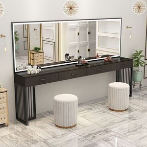 New Arrival Hair Salon <b>Mirror</b> with <b>Table</b> Simple Makeup <b>Table</b> with <b>Mirror</b> Make-up <b>Table</b> - Product Image 5