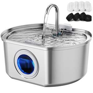 Dispensador de Agua Eléctrico de Acero Inoxidable de 3.2L para Mascotas con Ventana, <span class=keywords><strong>Autofiltrante</strong></span> Inteligente, Fácil de Limpiar, Apto para Lavavajillas, para Perros y Gatos - Product Image 4