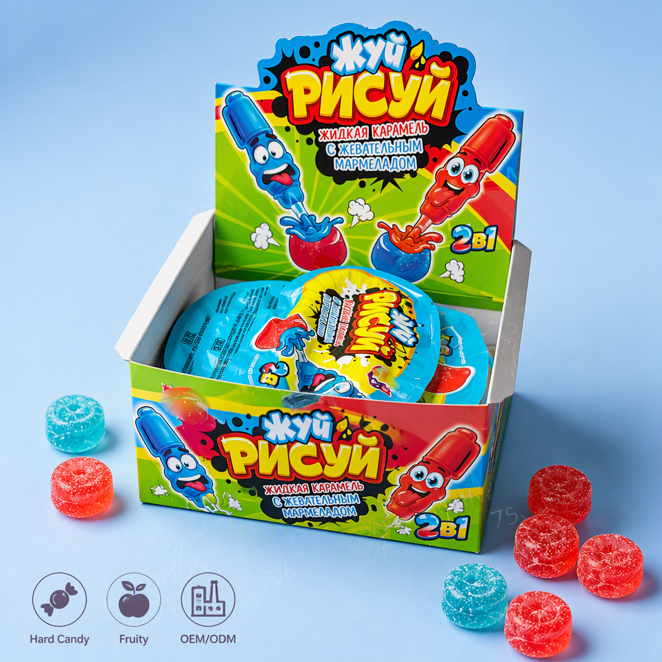Life Numbers Cartoon BESTAR Liquid Candy with Chewy Gummy Squeeze Dip Interactive Snack ...
