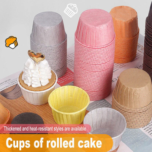 Usine personnalisée roulé Muffin papier tasse enduit résistant aux hautes températures gâteau Snack Cupcake fête de <span class=keywords><strong>mariage</strong></span> cuisson cuisine - Product Image 2