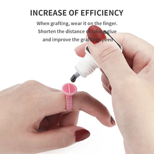 Glamlash Bán Buôn 100Pcs Lông Mi Dính Keo Container Trang Điểm Công Cụ Dùng Một Lần Lash Mở Rộng Keo Chủ Nhẫn - Product Image 5