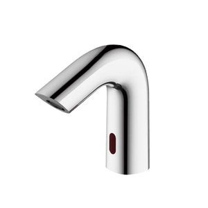 HY-180AD ก๊อกน้ำชุบโครเมี่ยมหลุมเดียวเซ็นเซอร์อัตโนมัติ, ก๊อกน้ำอ่างล้างหน้าโลหะผสมสังกะสีติดตั้ง - Product Image 1