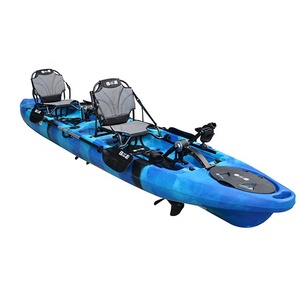 14 ft TANDEM Sit-on-Top <span class=keywords><strong>Kayak</strong></span> phổ biến waterplay Craft với đôi đạp ổ đĩa cho 2 người câu cá từ chèo thuyền loại - Product Image 1