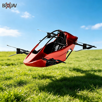 BRUAV Red Manned Ultralight eVTOL Aircraft Portable Outdoor Flying Vehicle Plastic Body All Seasons Use