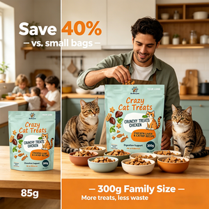 Snacks Saludables para Gatos de Marca Privada, Textura Crujiente, <span class=keywords><strong>Pollo</strong></span> y Hígado Reales, Sin Granos, con Catnip y Soporte Digestivo - Product Image 2
